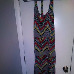 Colorful summer maxi dress